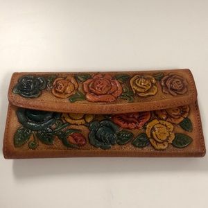 Tooled leather wallet